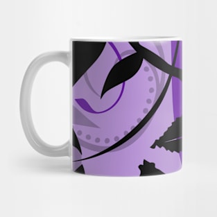 Simplistic with Tribal Shadows and Black Leaves Mug